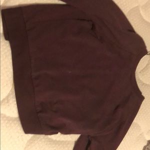 Burgundy H&M Cropped Sweater